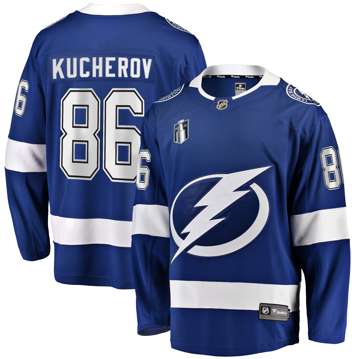 Nikita Kucherov Tampa Bay Lightning Fanatics Branded Home 2022 Stanley Cup Final Breakaway Player Jersey - Blue